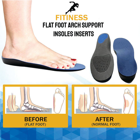 Orthotic Insoles for Arch Support Plantar Fasciitis Flat Feet Back & Heel Pain