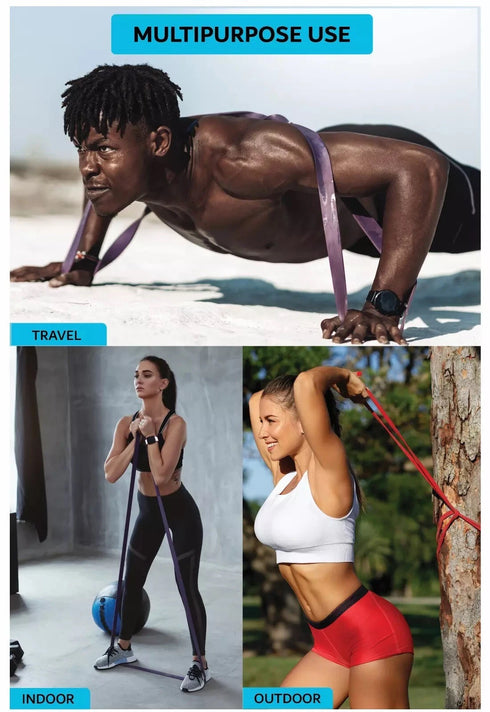 Heavy Duty Pull Up Resistance Bands Set Assisted Exercise Tube Home Gym Training