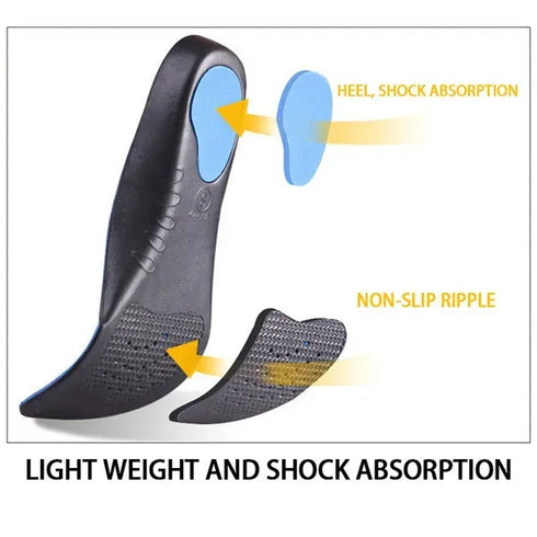Orthotic Insoles for Arch Support Plantar Fasciitis Flat Feet Back & Heel Pain