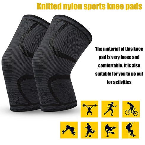 Knee Support Compression Sleeve Brace Patella Arthritis Pain Relief Gym Sports
