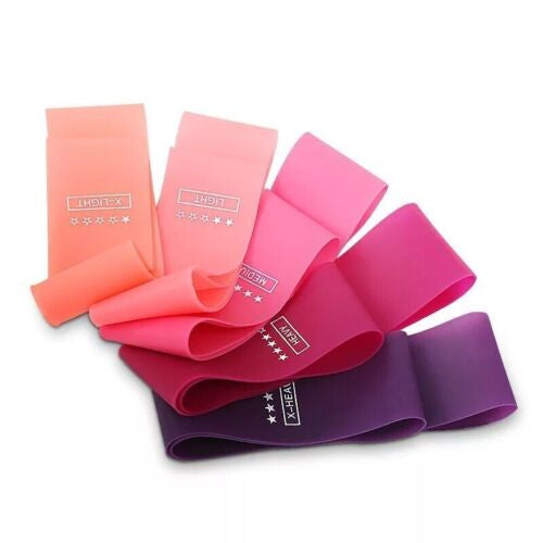 Resistance Bands Exercise Sports Fitness Latex Band Set Loop Yoga Booty Home Gym