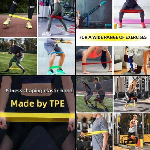 Resistance Bands Exercise Sports Fitness Latex Band Set Loop Yoga Booty Home Gym